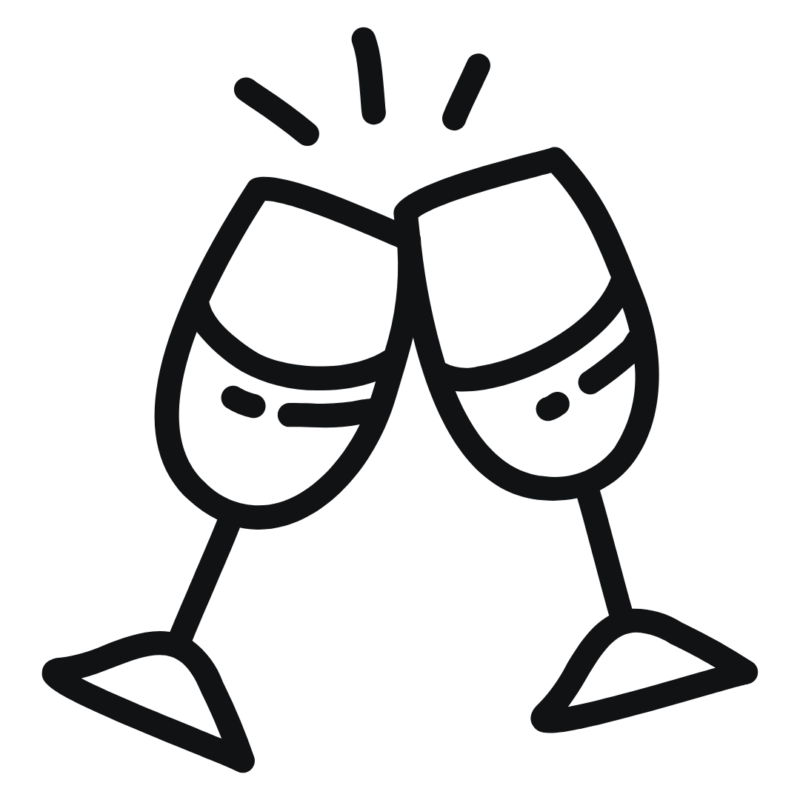 Wine glasses cheers
